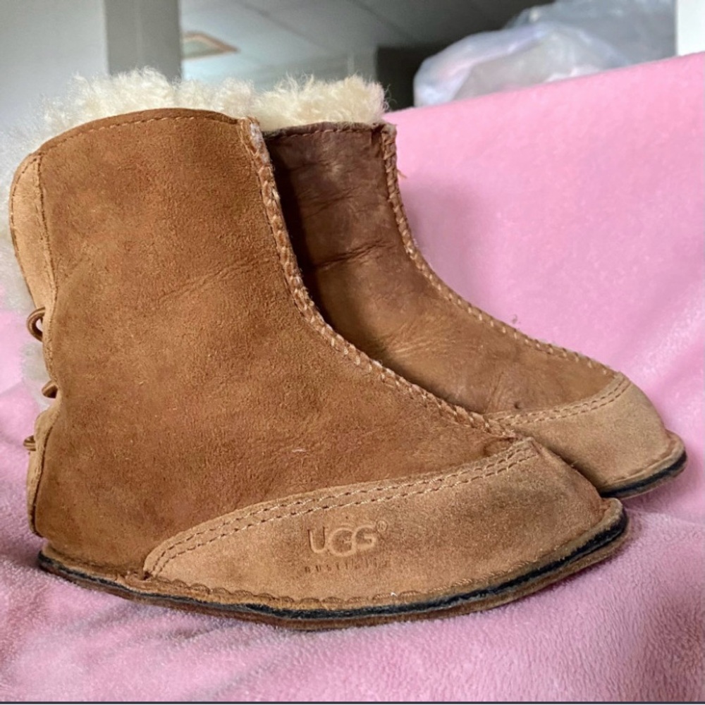UGG Kids Tan Suede Booties